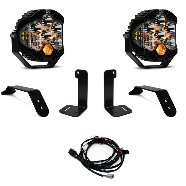 Baja Designs Jeep 2020-24 Gladiator; 2018-24 Wrangler JL Dual LP6 Auxiliary Light Kit With Toggle Switch