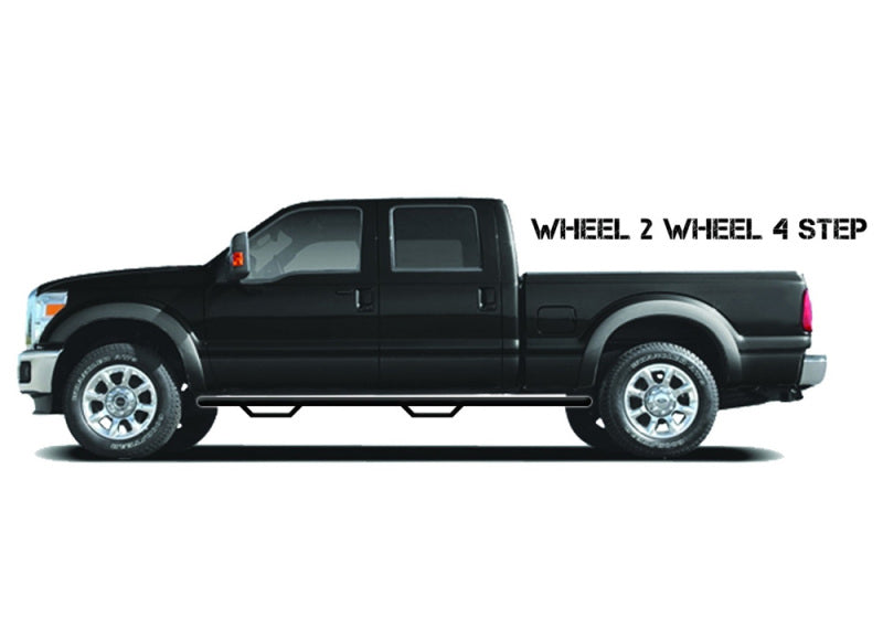 N-Fab Nerf Step 15-17 GMC - Chevy Canyon/Colorado Crew Cab 5ft Bed - Tex. Black - W2W - 3in