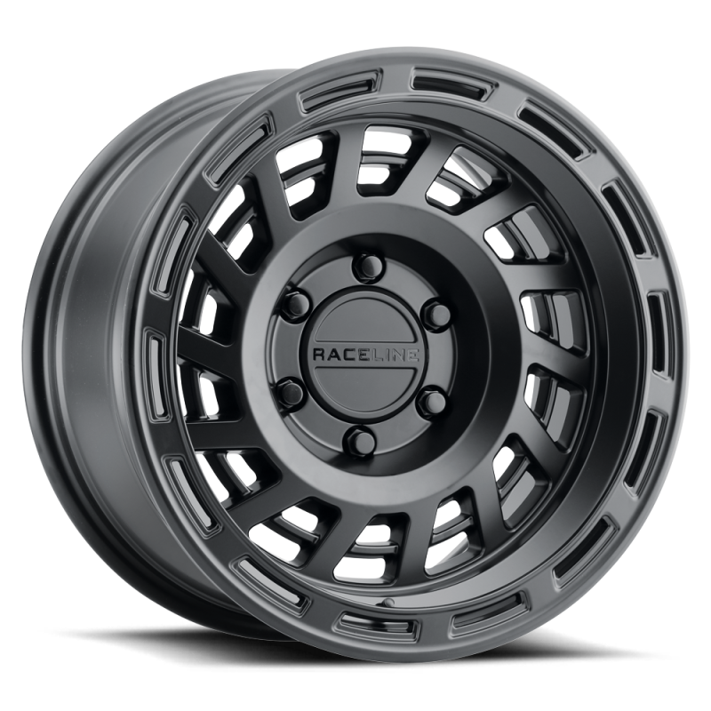 Raceline 957B Halo 17x8.5in 5x127 BP 0mm Offset 78.1mm Bore - Satin Black Wheel