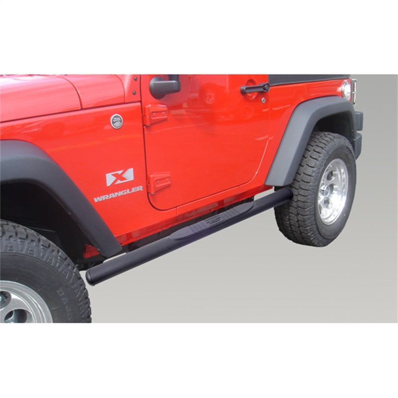 Rugged Ridge 4 1/4-In Oval Side Step Black 07-18 Jeep Wrangler JK