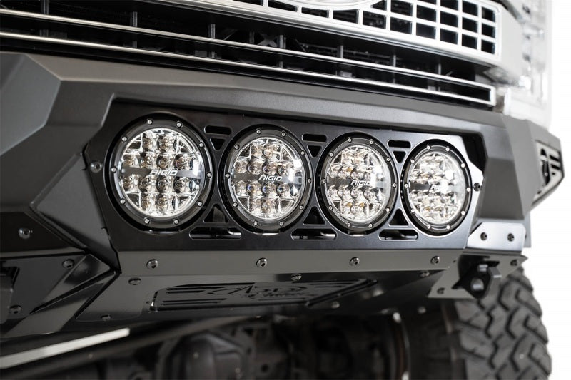 Addictive Desert Designs 17-20 Ford Super Duty Bomber Front Bumper w/ Mounts For 4 Rigid 360 6in