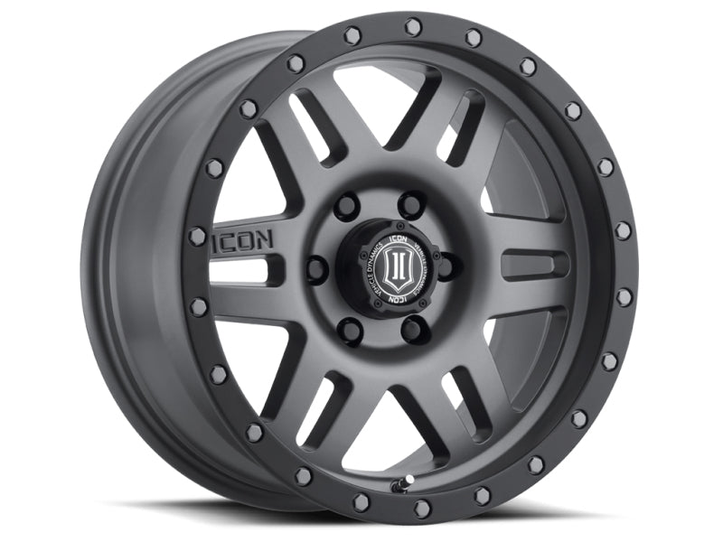 ICON Six Speed 17x8.5 5x150 25mm Offset 5.75in BS 116.5mm Bore Titanium Wheel