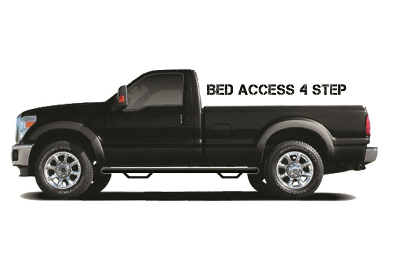 N-Fab Nerf Step 02-08 Dodge Ram 1500/2500/3500 Regular Cab 8ft Bed - Gloss Black - Bed Access - 3in