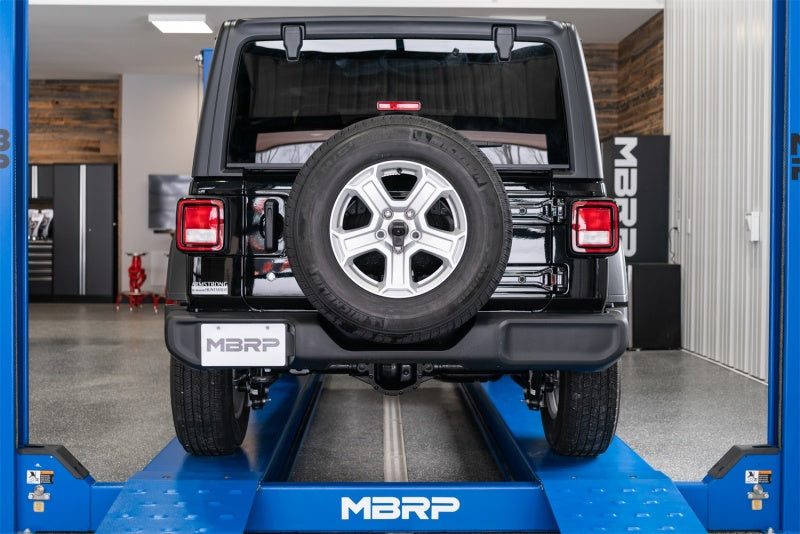 MBRP 18-20 Jeep Wrangler JL 2.5" Single Rear Exit Cat Back Exhaust - T304 Stainless