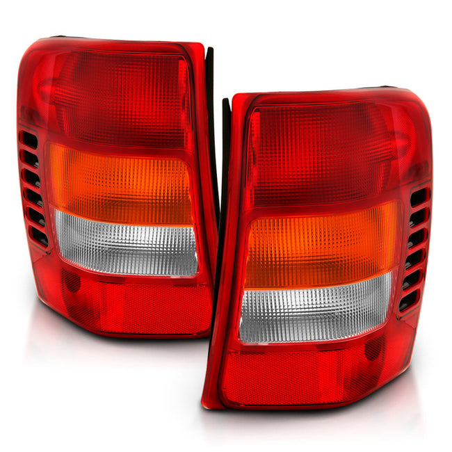 ANZO 1999-2004 Jeep Grand Cherokee Taillight Red/Clear Lens (OE Replacement)
