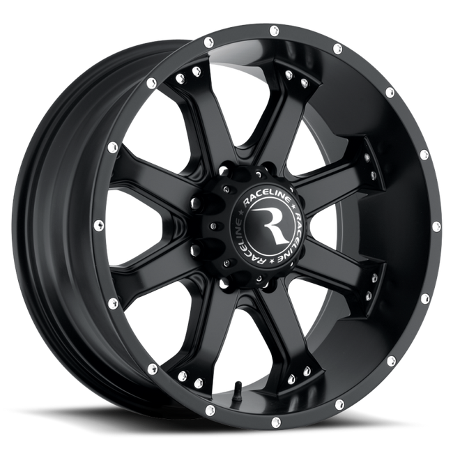 Raceline 991B Assault 20x9in 5x127 BP 18mm Offset 78.1mm Bore - Satin Black Wheel