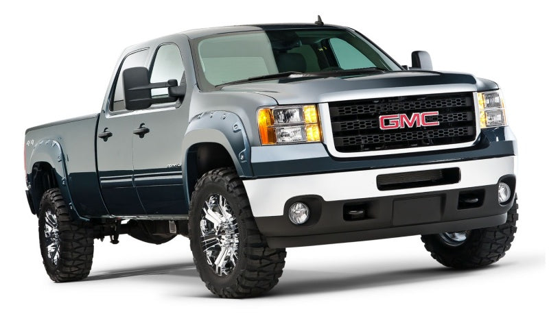 Bushwacker 07-10 GMC Sierra 3500 Fleetside Boss Pocket Style Flares 4pc Excludes Dually - Black