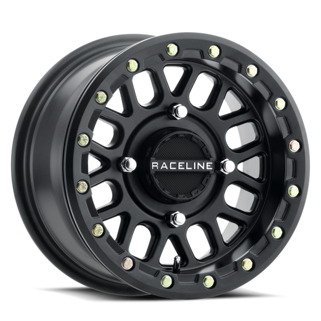 Raceline A92B Podium 14x7in 4x137 BP 38mm Offset 110.18mm Bore - Satin Black Beadlock Wheel