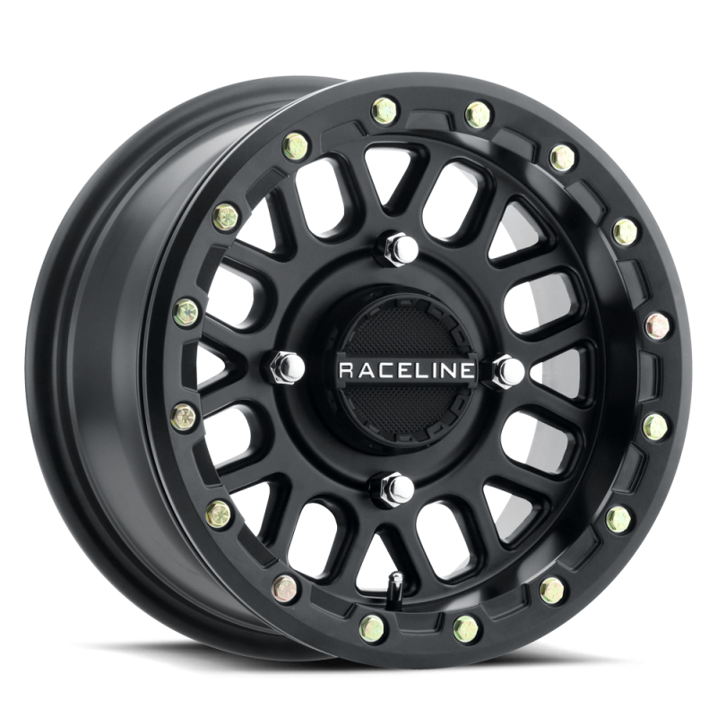 Raceline A92B Podium 14x7in 4x156 BP 10mm Offset 132.5mm Bore - Satin Black Beadlock Wheel