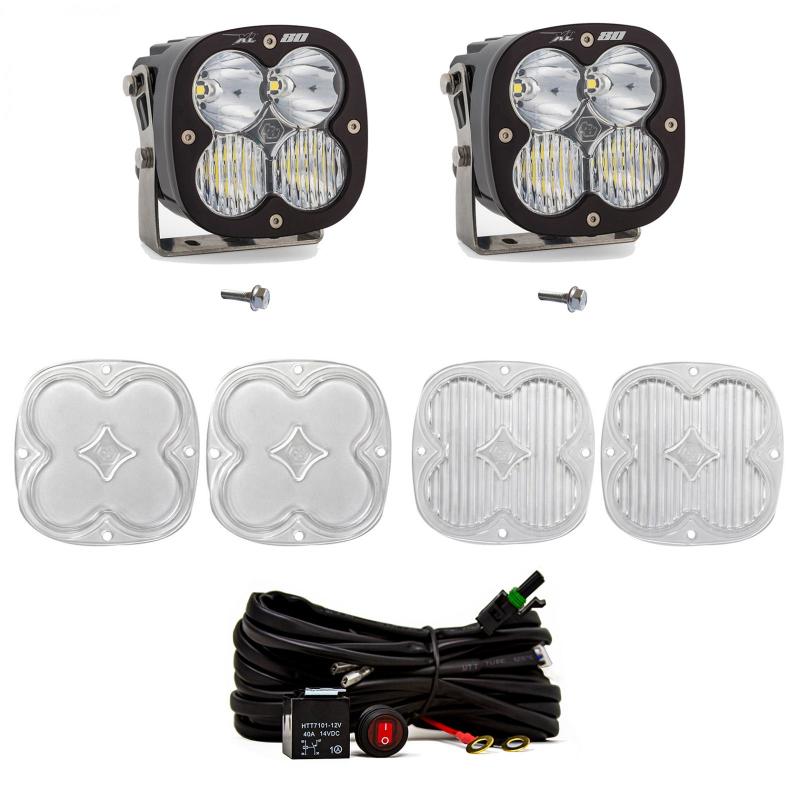 Baja Designs 2021+ Ford Bronco A Pillar Light Kit XL80 D/C with Toggle Switch