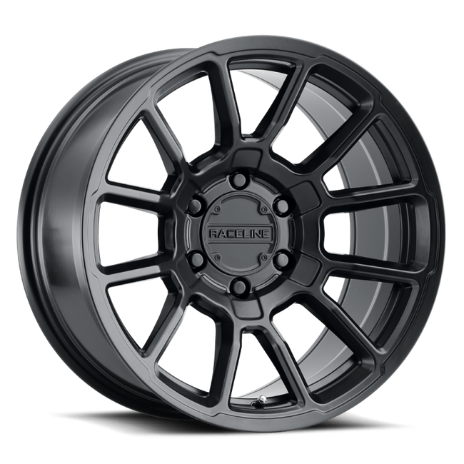 Raceline 950B Gauge 16x8in 5x139.7 BP 0mm Offset 106.5mm Bore - Satin Black Wheel