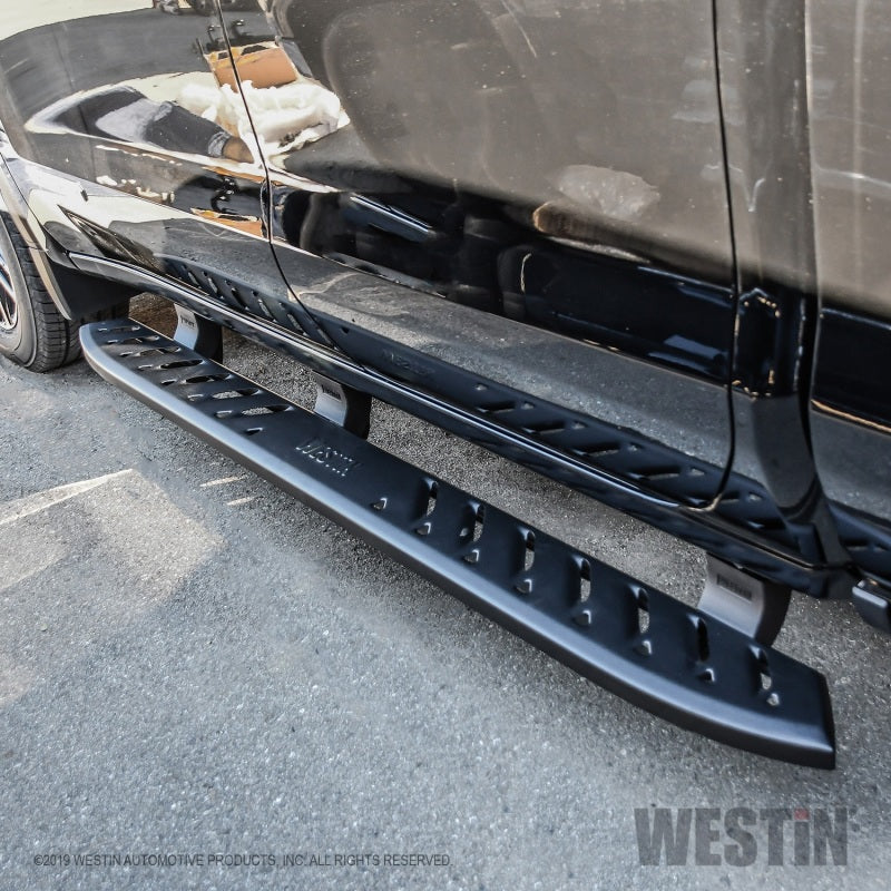 Westin 2019 Chevrolet Silverado/Sierra 1500 Crew Cab Thrasher Running Boards - Textured Black