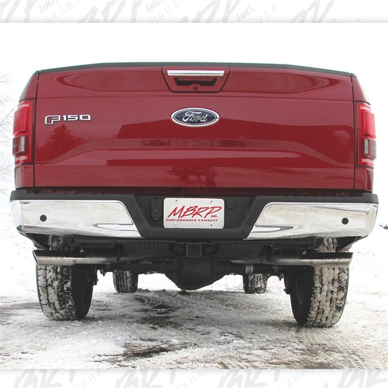 MBRP 2015-2020 Ford F-150 5.0L 3" Cat Back Dual Split Side Exit T409 Stainless Exhaust System
