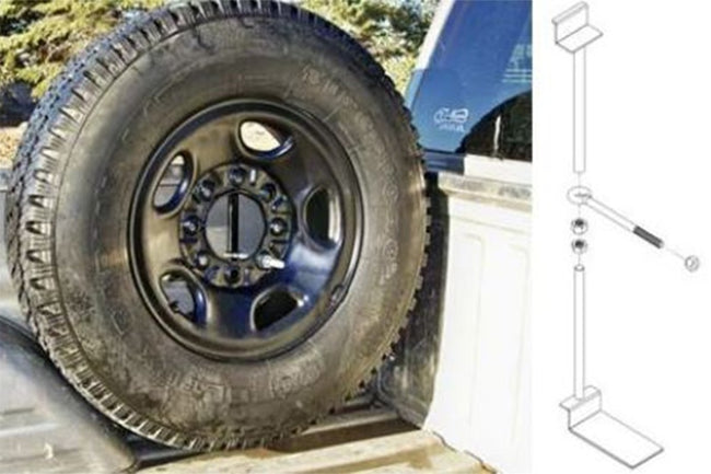 Titan Fuel Tanks Spare Tire Mount for Truck Beds (Includes Brackets and Hardward for Installation)