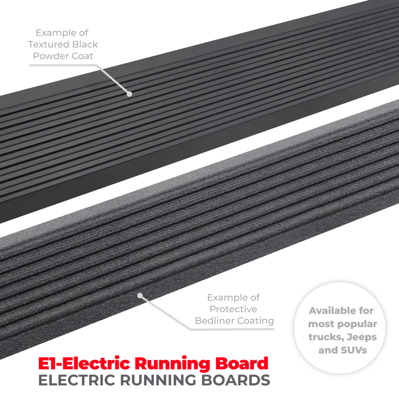 Go Rhino 22-24 Toyota Tundra Crew Cab E-BOARD E1 Electric Running Board Kit - Tex. Blk