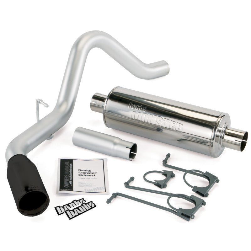 Banks Power 05-06 Ford 5.4/6.8L S/D Trk Monster Exhaust System - SS Single Exhaust w/ Black Tip