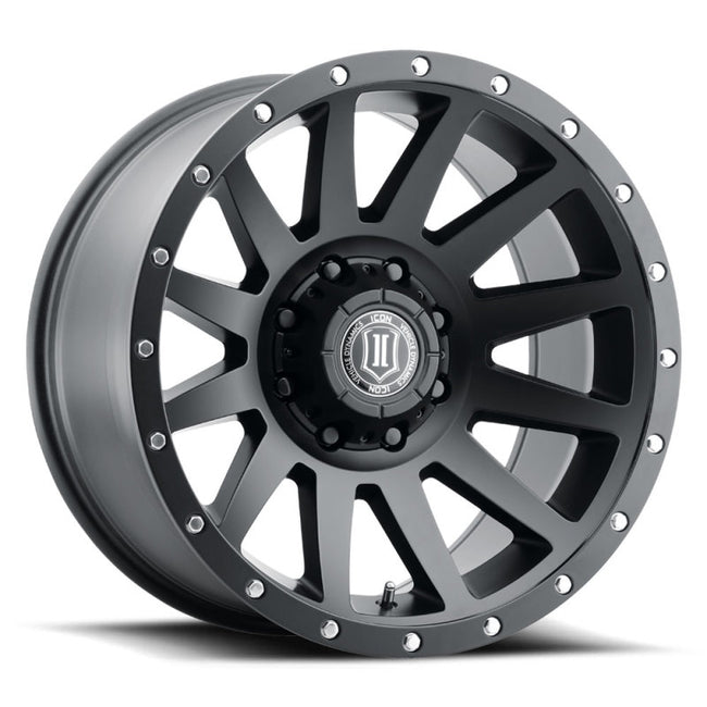 ICON Compression 20x10 8x170 -19mm Offset 4.75in BS 125mm Bore Satin Black Wheel
