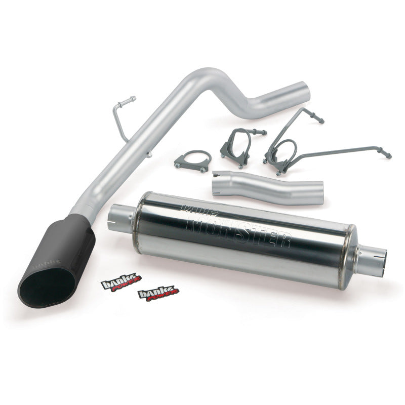 Banks Power 02-03 Dodge 4.7L 1500-CCSB Monster Exhaust System - SS Single Exhaust w/ Black Tip