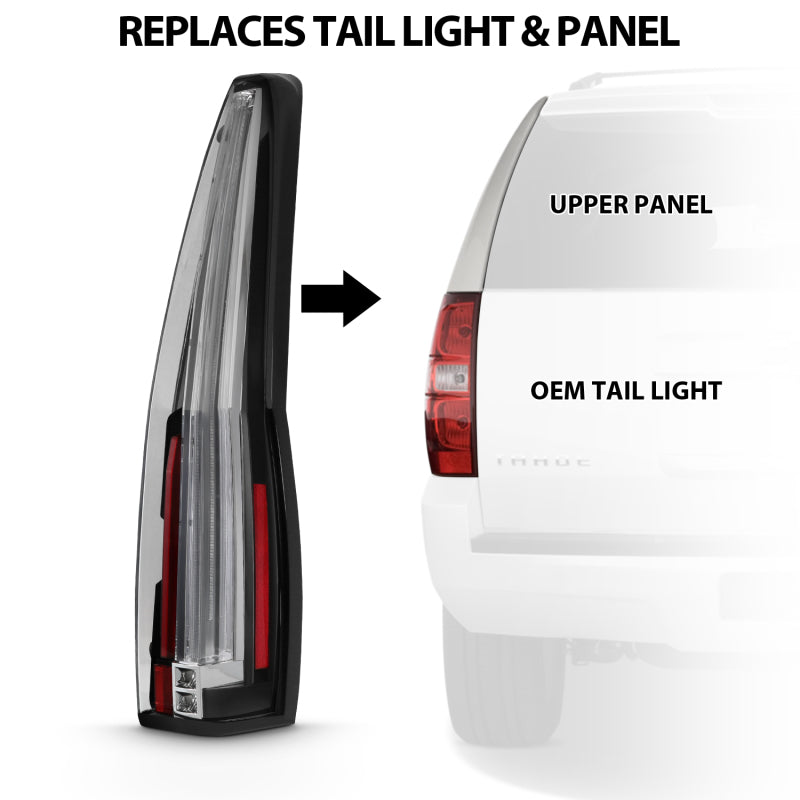 ANZO 2007-2014 Chevrolet TahOE Led Taillights Red/Clear – Strapt