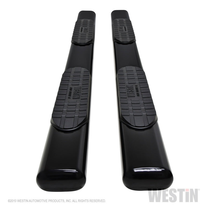 Westin 19-21 Chevrolet Silverado Crew Cab PRO TRAXX 6 Oval Nerf Step Bars - Black