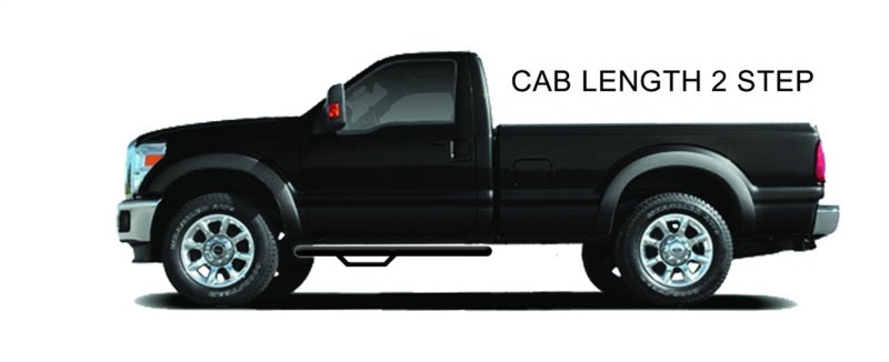 N-Fab Nerf Step 07-13 Chevy-GMC 2500/3500 07-10 1500 Regular Cab - Gloss Black - Cab Length - 3in