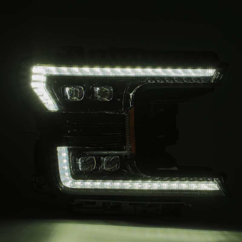 AlphaRex 18-20 Ford F-150 NOVA LED Projector Headlight Plank Style Alpha Black w/Activ Light/Sequential Signal/DRL