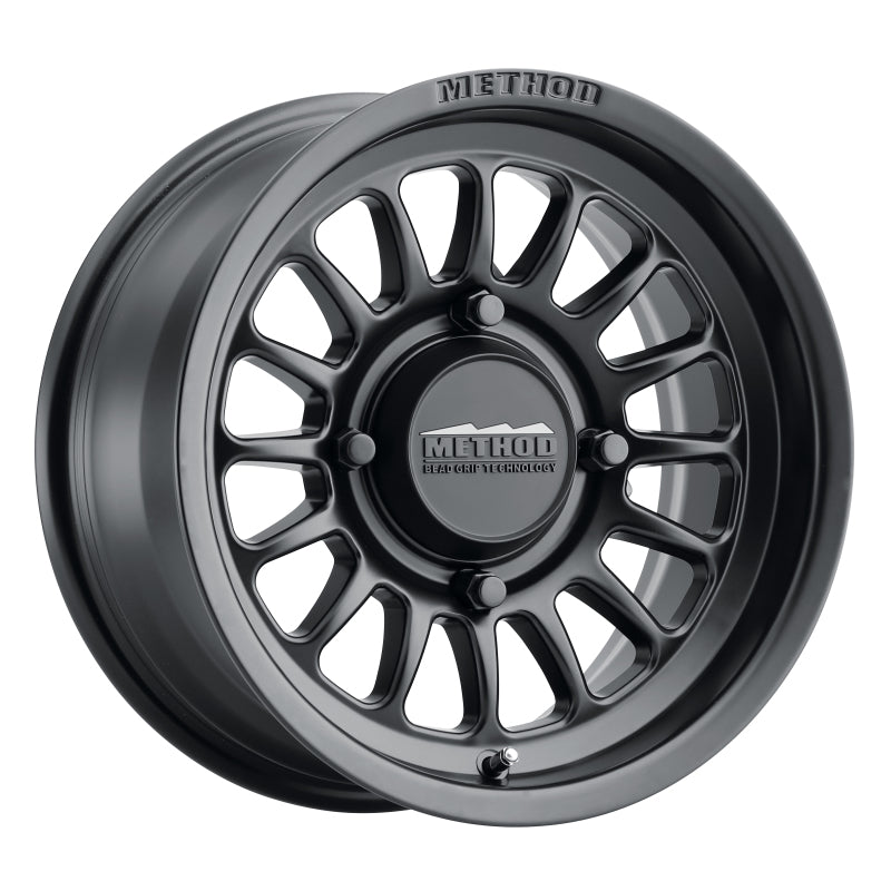 Method MR411 Bead Grip 15x7 5+2 38mm Offset 4x136 106.25mm CB Matte Black Wheel