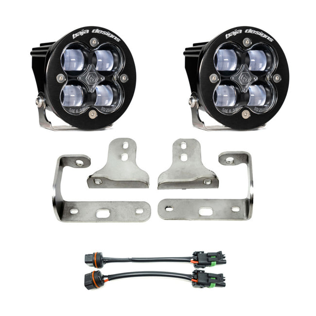Baja Designs Jeep 2020-24 Gladiator; 2018-24 Wrangler JL With Sport Bumper SAE Fog Pocket Kit - Clear