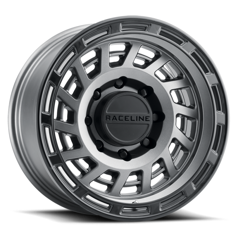 Raceline 957GB Halo 17x9in 8x170 BP -12mm Offset 130.81mm Bore - Gunmetal & Black Lip Wheel