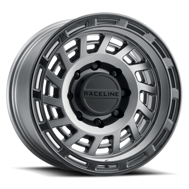 Raceline 957GB Halo 17x9in 8x170 BP -12mm Offset 130.81mm Bore - Gunmetal & Black Lip Wheel