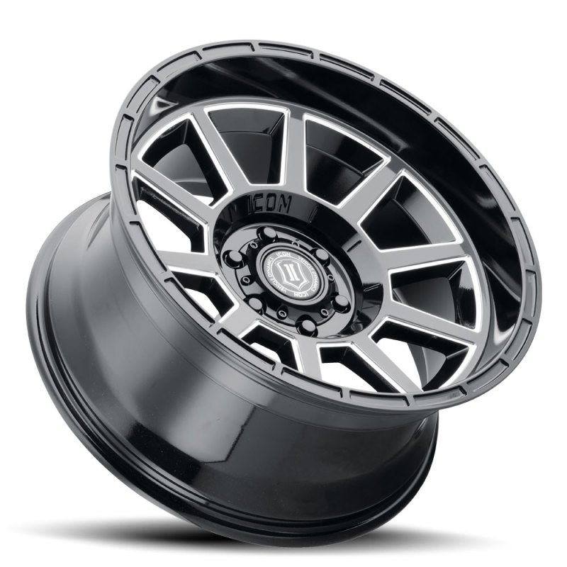 ICON Recoil 20x10 6x5.5 -24mm Offset 4.5in BS Gloss Black Milled Spokes Wheel