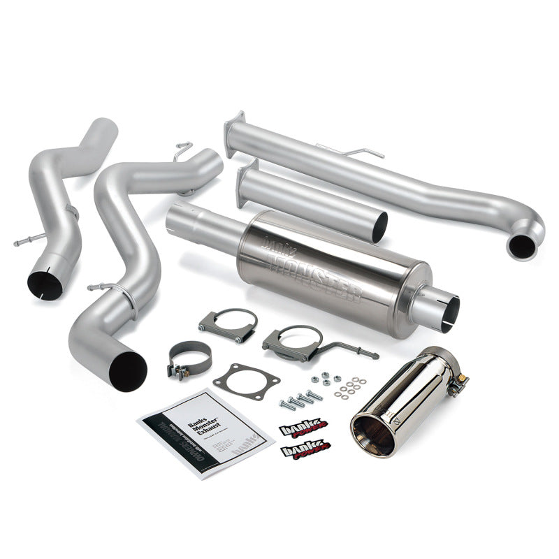 Banks Power 01-04 Chevy 6.6L SCLB Monster Exhaust System - SS Single Exhaust w/ Chrome Tip