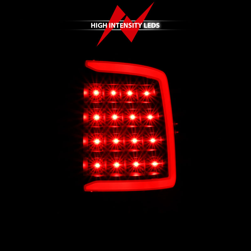 ANZO 2010-2018 Dodge Ram 1500 2500 3500 LED Taillight Plank Style Black w/Smoke Lens