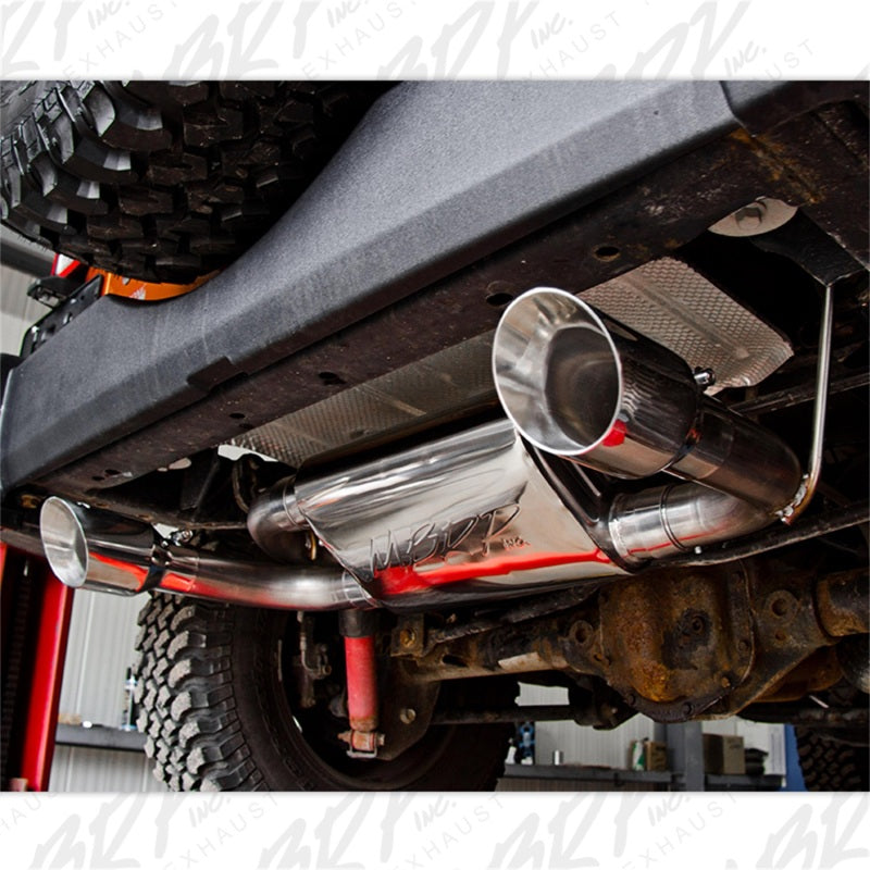 MBRP 07-14 Jeep Wrangler/Rubicon 3.6L/3.8L V6 Axle-Back Dual Rear Exit Aluminized Performance Exhuast