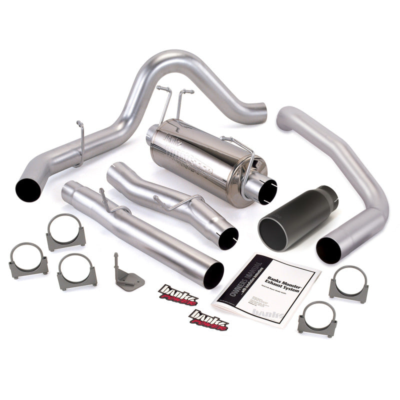 Banks Power 03-07 Ford 6.0L CCSB Monster Exhaust System - SS Single Exhaust w/ Black Tip