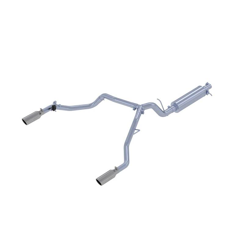 MBRP 19-22 Ford Ranger 2.3L T304 Stainless 3" Dual Split Rear Outlet 4" OD Tips Cat Back Exhaust