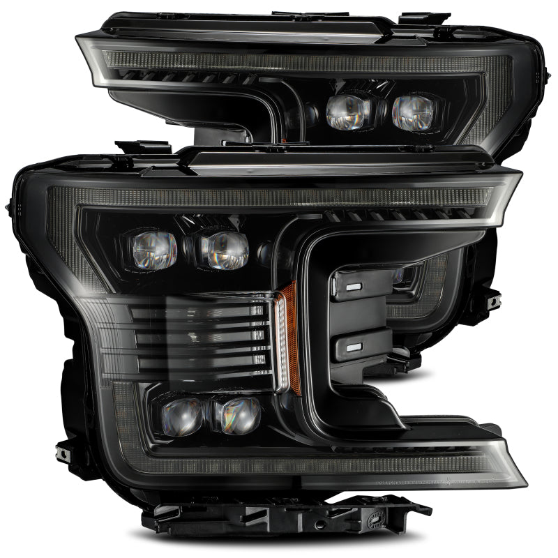 AlphaRex 18-20 Ford F-150 NOVA LED Projector Headlight Plank Style Alpha Black w/Activ Light/Sequential Signal/DRL