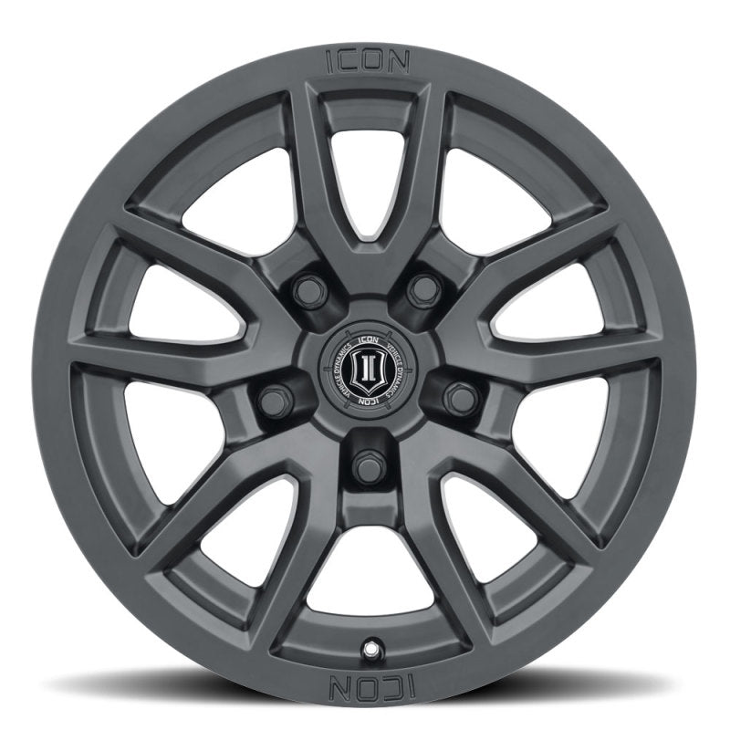ICON Vector 5 17x8.5 5x150 25mm Offset 5.75in BS 110.1mm Bore Satin Black Wheel