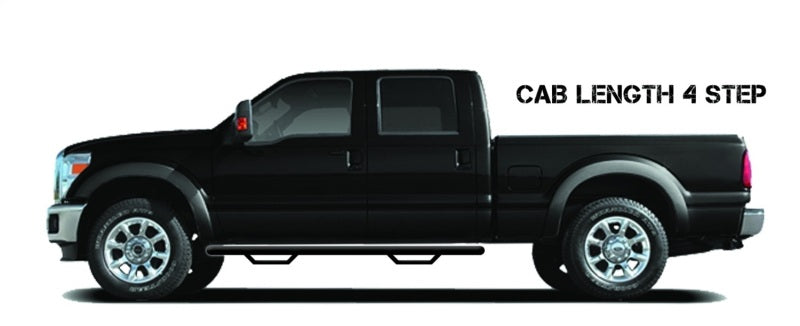 N-Fab Nerf Step 15-17 GMC - Chevy Canyon/Colorado Ext. Cab - Gloss Black - Cab Length - 3in