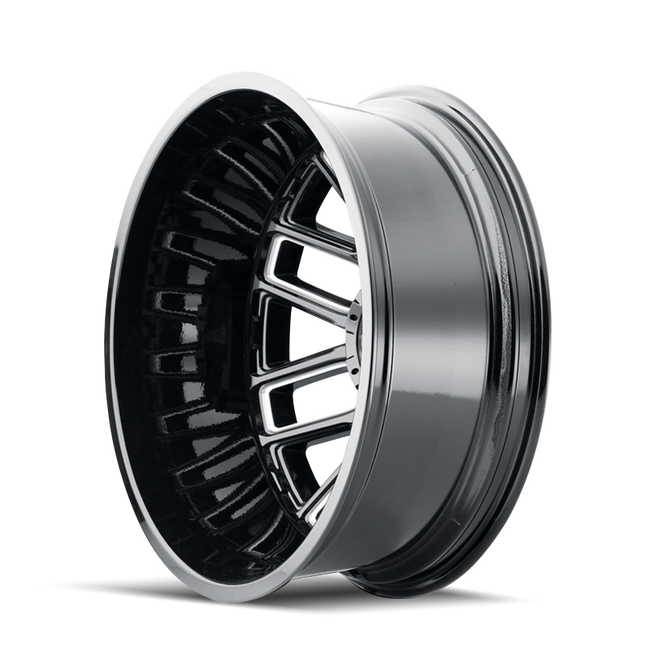 Mayhem 8107D Cogent Dually 22x8.25 / 8x200 BP / -192mm Offset / 142mm Hub Blk w/ Milled Spokes Wheel