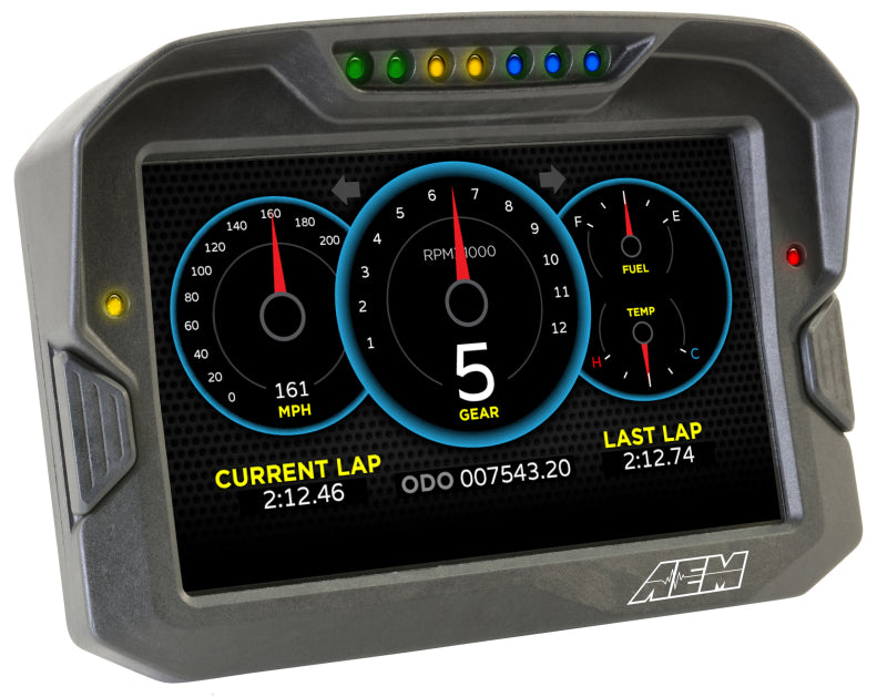 AEM CD-7 Logging GPS Enabled Race Dash Carbon Fiber Digital Display w/o VDM (CAN Input Only)