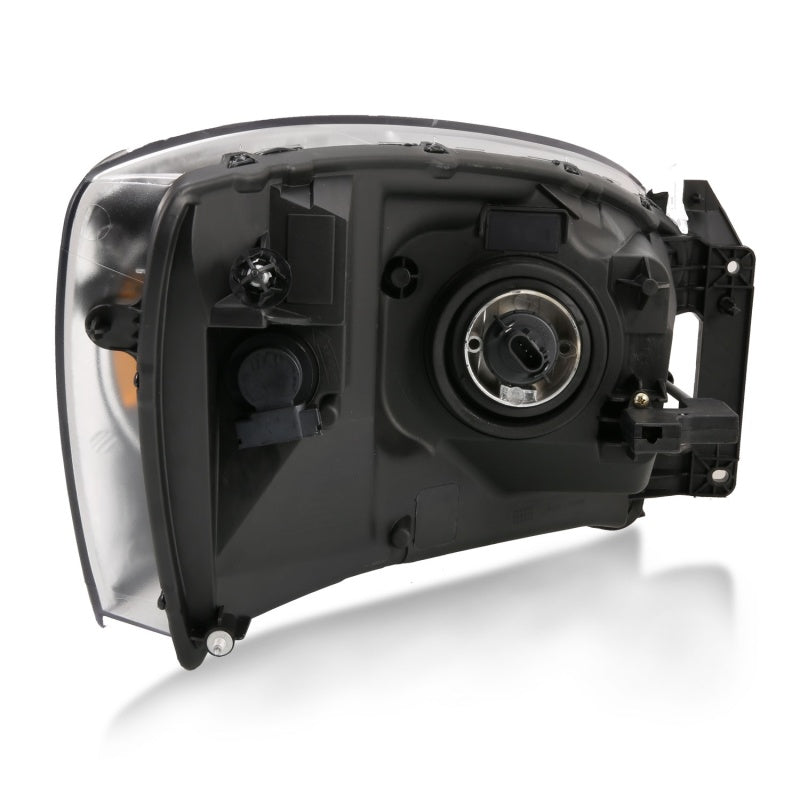 ANZO 2006-2009 Dodge Ram 1500 Crystal Headlight Black Amber