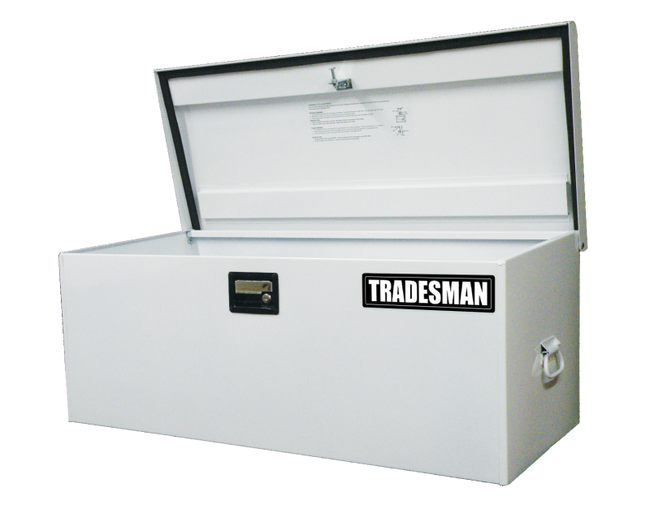 Tradesman Steel Job Site Box/Chest (Light Duty/Large) (42.75in.) - White