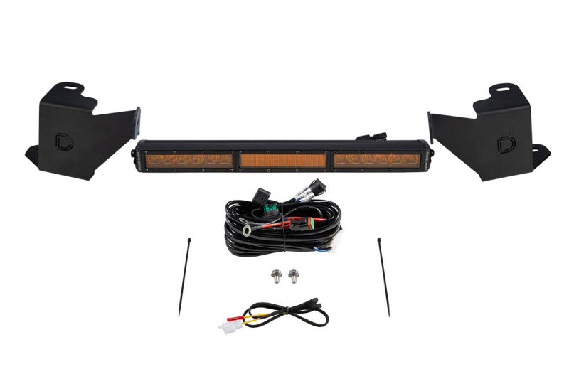 Diode Dynamics 2022 Toyota Tundra Stealth Bumper Light Bar Kit - Amber Combo