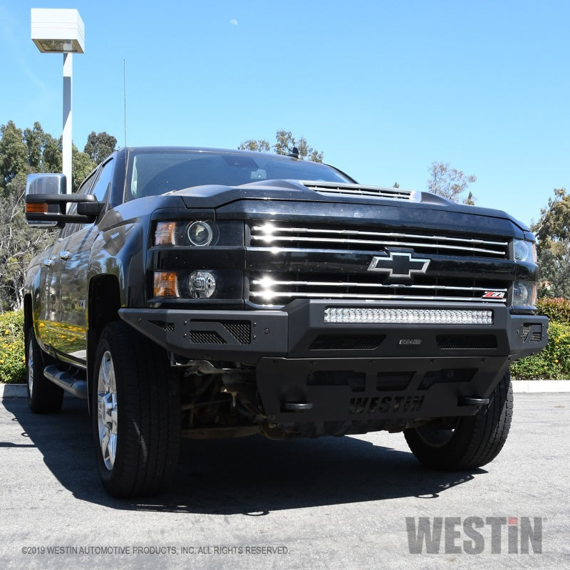 Westin 15-19 Chevrolet Silverado 2500/3500 Pro-Mod Front Bumper - Textured Black