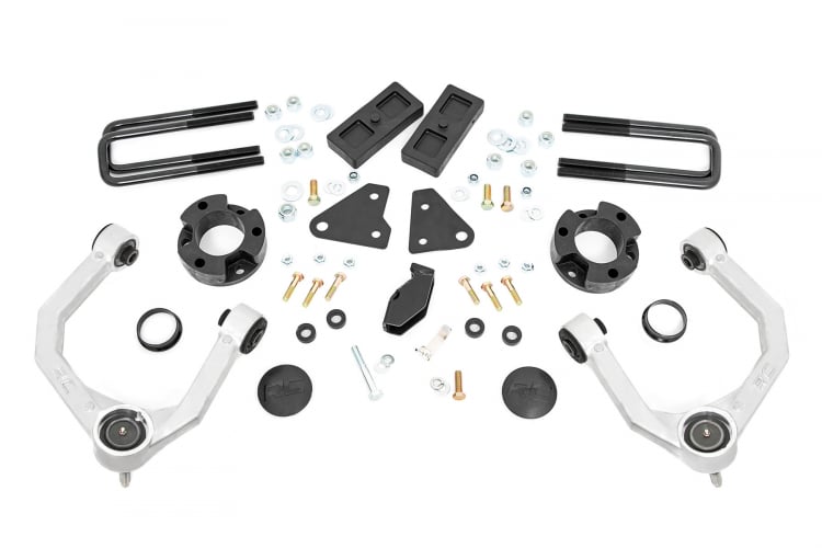 Rough Country 3.5 Inch Lift Kit Forged Alum UCA Cast Steel Knuckles 19-23 Ford Ranger 4WD